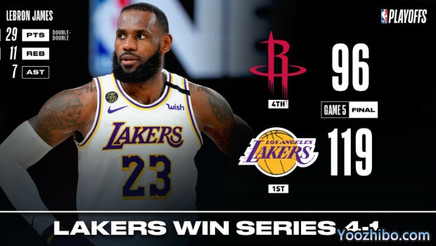 <a href=/lanqiuremen/lakers/ target=_blank class=infotextkey>湖人</a>大胜<a href=/lanqiuremen/rockets/ target=_blank class=infotextkey>火箭</a>大比分4-1晋级西决